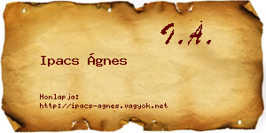 Ipacs Ágnes névjegykártya