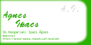 agnes ipacs business card